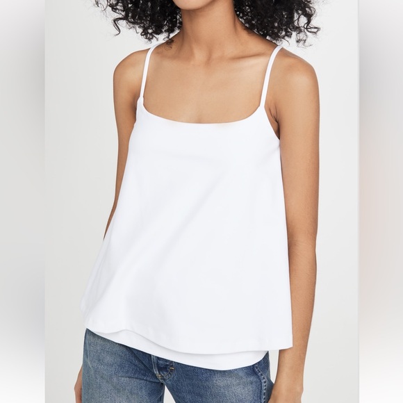 Susana Monaco Womens White Double Layer Thin Strap Tank Top XL Minimalist Summer - Picture 1 of 9